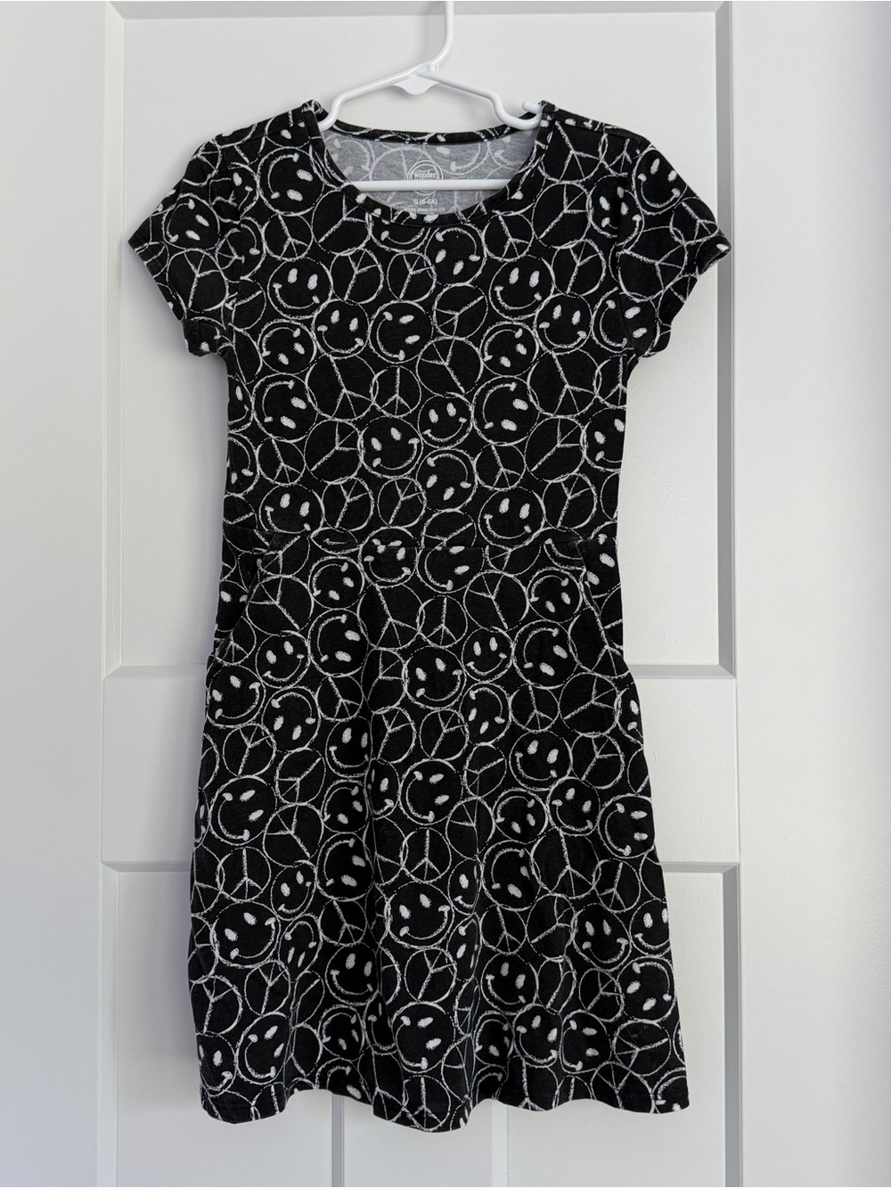 wonder nation Black Smiley Face Knit Dress